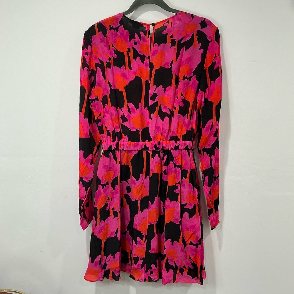 NWOT Jason Wu Cutout Gathered Floral-Print Crepon Mini Dress - Picture 9 of 9